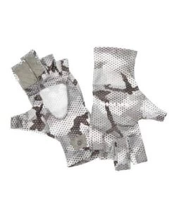 Simms SolarFlex SunGloves -Fishing Shop 12661 771 solarflex sunglove hex flo camo steel s21