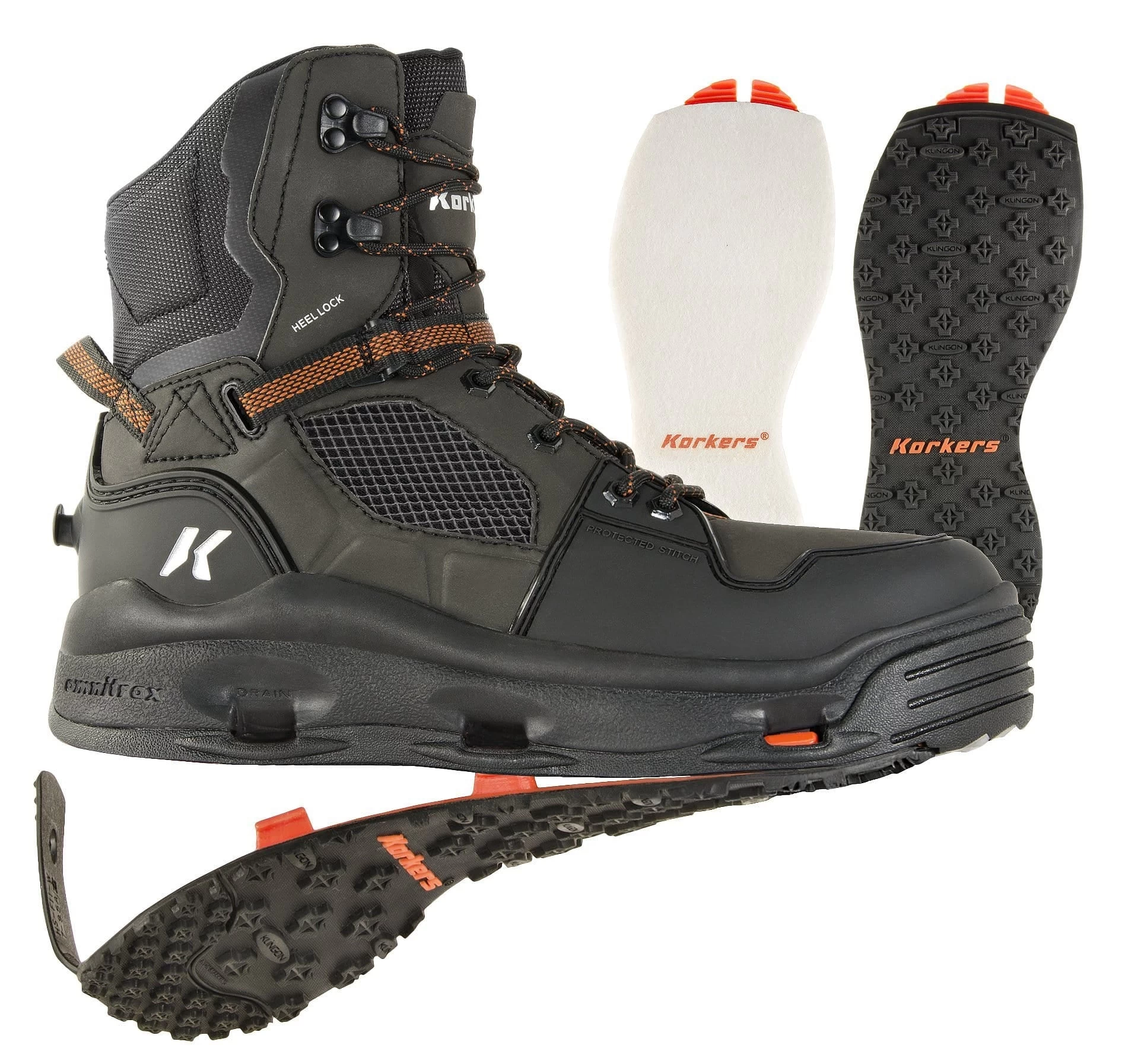 Korkers Terror Ridge Wading Boot (Felt & Cling On Soles) 1 Korkers Terror Ridge Wading Boot (Felt & Cling On Soles)