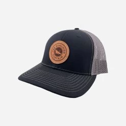 The Qualified Captain Leather Patch Trucker Hat