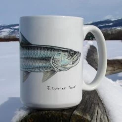 Currier Hot Mug -Fishing Shop tarpon coffee mug jeff currier 600x600 1